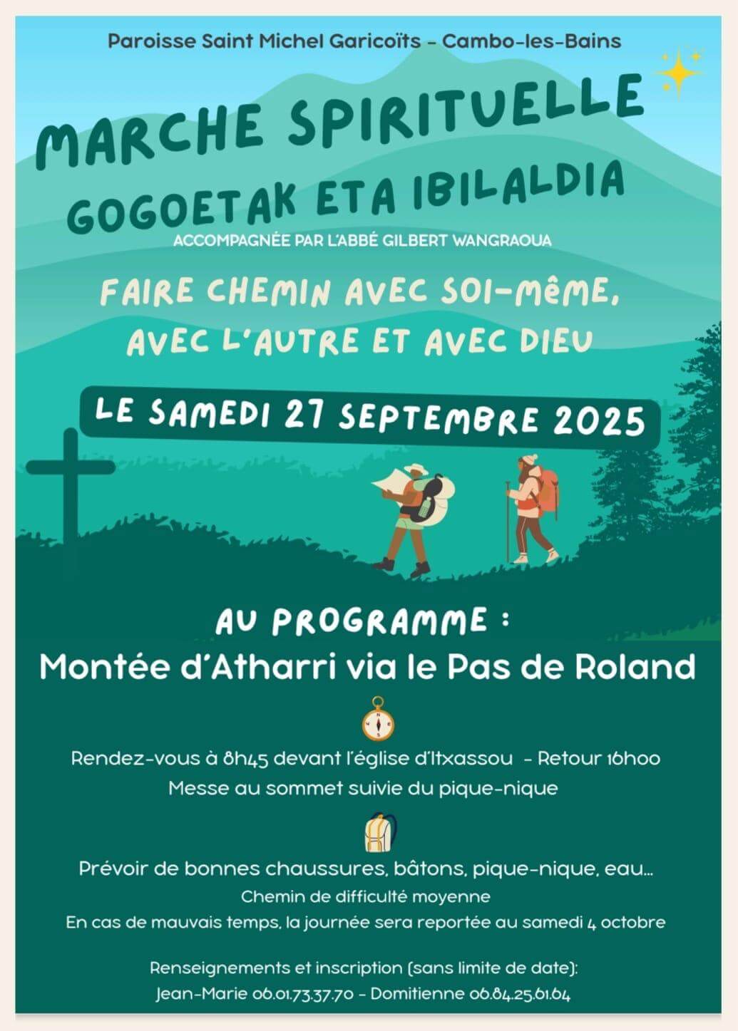 Marche spirituelle le 27 septembre 2025